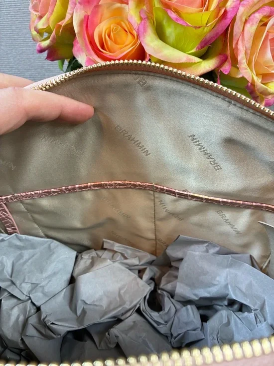 Brahmin Rose Gold Holographic Large Duxbury Bag - NWT & Dustbag 🔥 🔥 🔥 - Picture 8 of 12